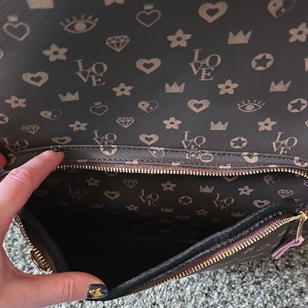 Claire's Brown Patterned Backpack With Multicolor… - image 3